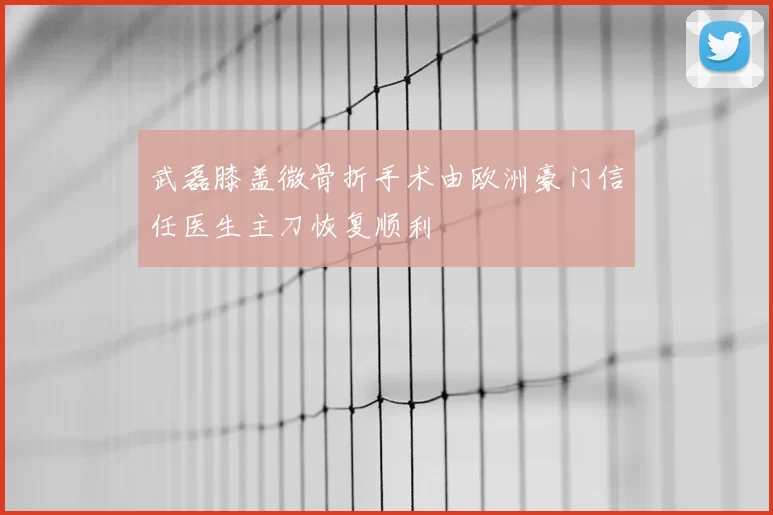 武磊膝盖微骨折手术由欧洲豪门信任医生主刀恢复顺利