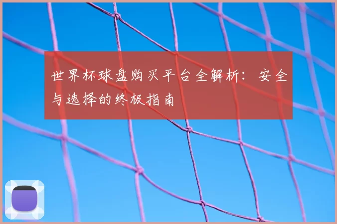 世界杯球盘购买平台全解析：安全与选择的终极指南