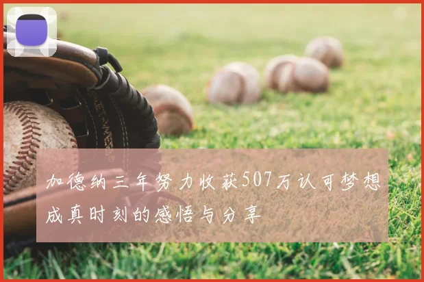 加德纳三年努力收获507万认可梦想成真时刻的感悟与分享