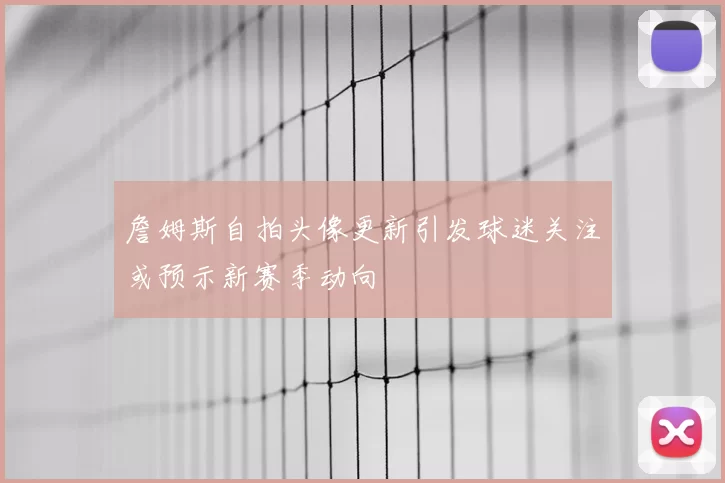 詹姆斯自拍头像更新引发球迷关注或预示新赛季动向