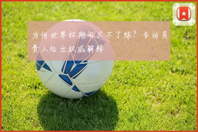 为何世界杯期间买不了球?专访负责人给出权威解释